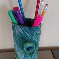 Peacock Print Eyeglasses Holder, Glasses Stand, Glasses Holder, Mom Gift, Weighted Stand-up Glasses Pouch, Peacock Lover Gift