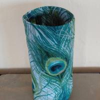 Peacock Print Eyeglasses Holder, Glasses Stand, Glasses Holder, Mom Gift, Weighted Stand-up Glasses Pouch, Peacock Lover Gift