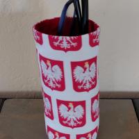 Polish Eagle Upright Eyeglasses Holder, Glasses Stand, Glasses Holder, Polish American Gift, Weighted Stand-up Glasses Pouch, Polska gift