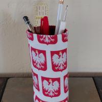 Polish Eagle Upright Eyeglasses Holder, Glasses Stand, Glasses Holder, Polish American Gift, Weighted Stand-up Glasses Pouch, Polska gift