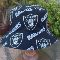 Las Vegas Raiders / Golden Knights Bucket Hat, Handmade, Reversible, Sizes up to 4XL, Cotton, fishing hat, ponytail option, sun hat, floppy hat