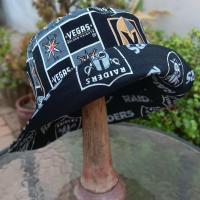 Las Vegas Raiders / Golden Knights Bucket Hat, Handmade, Reversible, Sizes up to 4XL, Cotton, fishing hat, ponytail option, sun hat, floppy hat