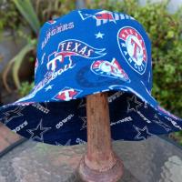 Dallas Cowboys / Texas Rangers Bucket Hat, Handmade, Reversible, Sizes up to 4XL, fishing hat, sun hat, floppy hat, ponytail hat