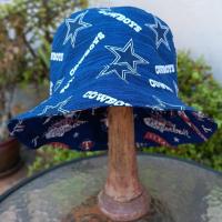 Dallas Cowboys / Texas Rangers Bucket Hat, Handmade, Reversible, Sizes up to 4XL, fishing hat, sun hat, floppy hat, ponytail hat