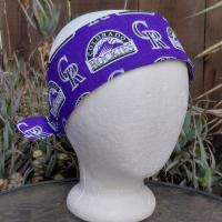 3” Wide Colorado Rockies Headband, handmade, hair wrap, hair tie, head wrap, pin up style, bandana, retro style