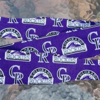 3” Wide Colorado Rockies Headband, handmade, hair wrap, hair tie, head wrap, pin up style, bandana, retro style