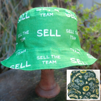 SELL the Team Bucket Hat, Reversible to Swingin' A's, Unisex Sizes up to 4XL, Oakland A's, handmade from licensed fabric, floppy hat, sun hat, adults and older children