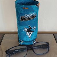 San Jose Sharks Upright Eyeglasses Holder, Handmade, Weighted Glasses Case, Glasses Stand, Eyeglasses Cup, Gift for Sharks fan, Hockey