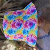 Tie Dye Print Bucket Hat, Multicolor, Reversible, Adult Size Medium, band hat, fishing hat, sun hat