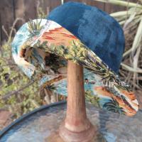 Tropical Theme Bucket Hat, Palm Trees, Sizes up to 4XL, floppy hat, fishing hat, sun hat, casual hat, beach hat, Hawaiian resort cruise vacation hat