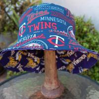 Minnesota Vikings / Twins Bucket Hat, Handmade, Reversible, Sizes up to 4XL, summer hat, fishing hat, sun hat, floppy hat, ponytail hat