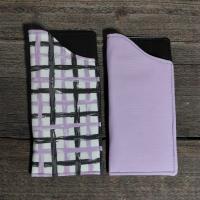 Purple and Black Eyeglass Sleeves, Team Colors Glasses Pouch, Purple and Black Sunglasses Case, Basketball GIft
