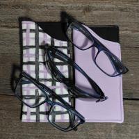Purple and Black Eyeglass Sleeves, Team Colors Glasses Pouch, Purple and Black Sunglasses Case, Basketball GIft