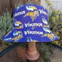 Minnesota Vikings / Twins Bucket Hat, Handmade, Reversible, Sizes up to 4XL, summer hat, fishing hat, sun hat, floppy hat, ponytail hat