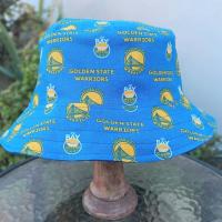 Golden State Warriors Bucket Hat, Hanadmade, GSW hat, Reversible to Blue Canvas, Sizes up to 4XL, summer fishing hat, sun hat, floppy hat, adults or older children