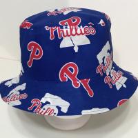 Philadelphia Phillies Bucket Hat, Maroon Throwback, Reversible, Size LARGE, handmade, ponytail hat, floppy hat, fishing hat, summer hat