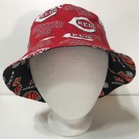 Cincinnati Reds / Bengals Bucket Hat, Handmade, Reversible, Unisex Sizes up to 4XL, Cotton, summer hat, fishing hat, ponytail sun hat, floppy hat