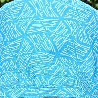 Geometic "F*ck" Print Bucket Hat, Reversible to Turquoise Blue, Size up to XXL, summer hat, sun hat, floppy hat, funny sassy gift for friend, adult gift