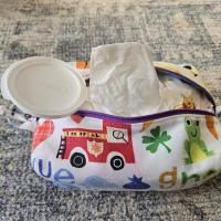 Boxy Zipper Diaper Pouch, Wipes Pouch, Diaper Bag Organizer, White Whales, Baby Shower Gift, Gift for Whale Lover