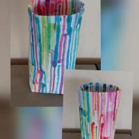 Rainbow Upright Eyeglasses Holder, Bright Colors Glasses Stand, Multicolored Weighted Fabric Eyeglasses Case