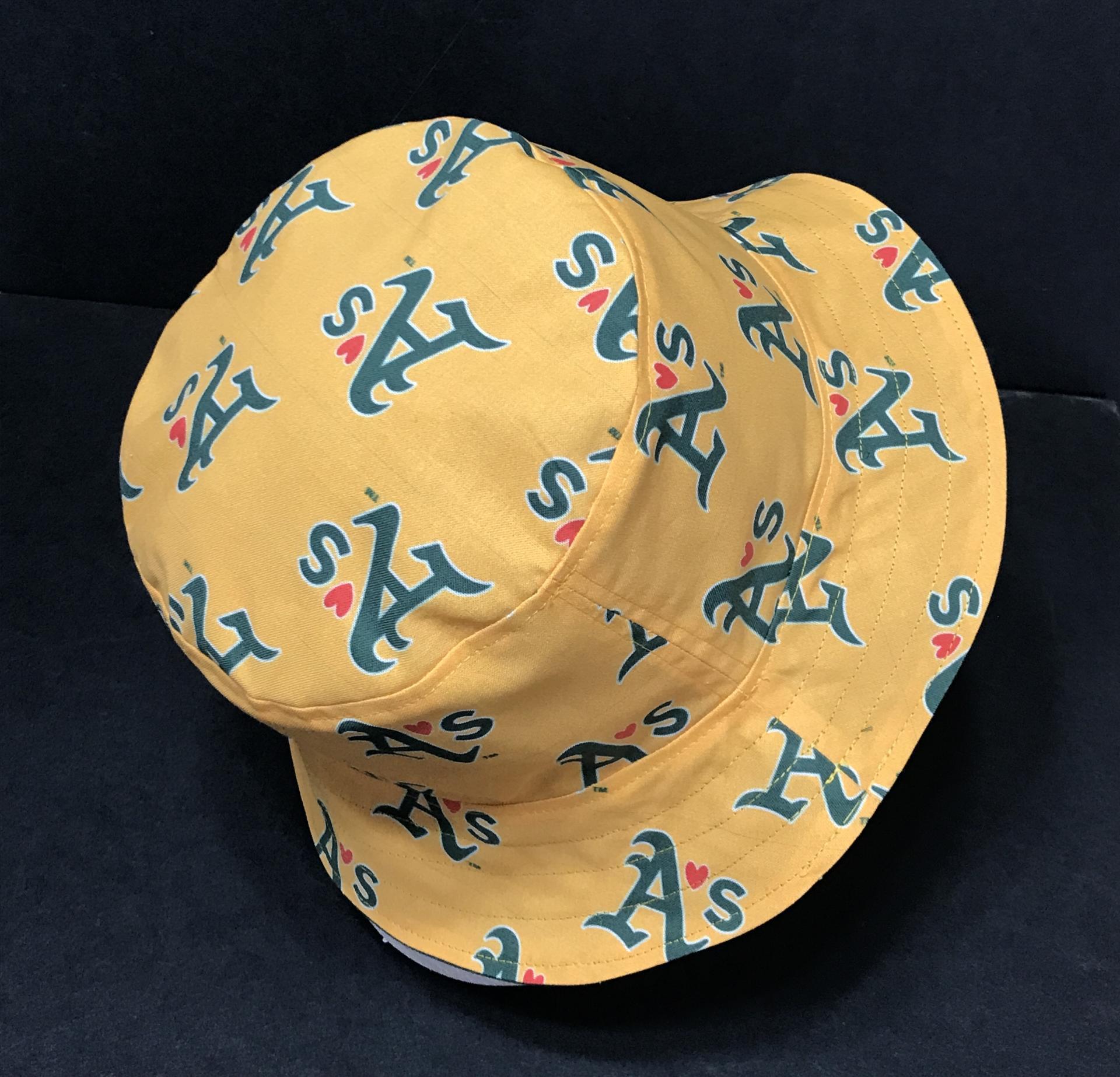 A’s Bucket Hat, Golden Yellow, Reversible, Unisex Sizes up to 4XL, cotton, fishing hat, sun hat, floppy hat, handmade, adults or older children