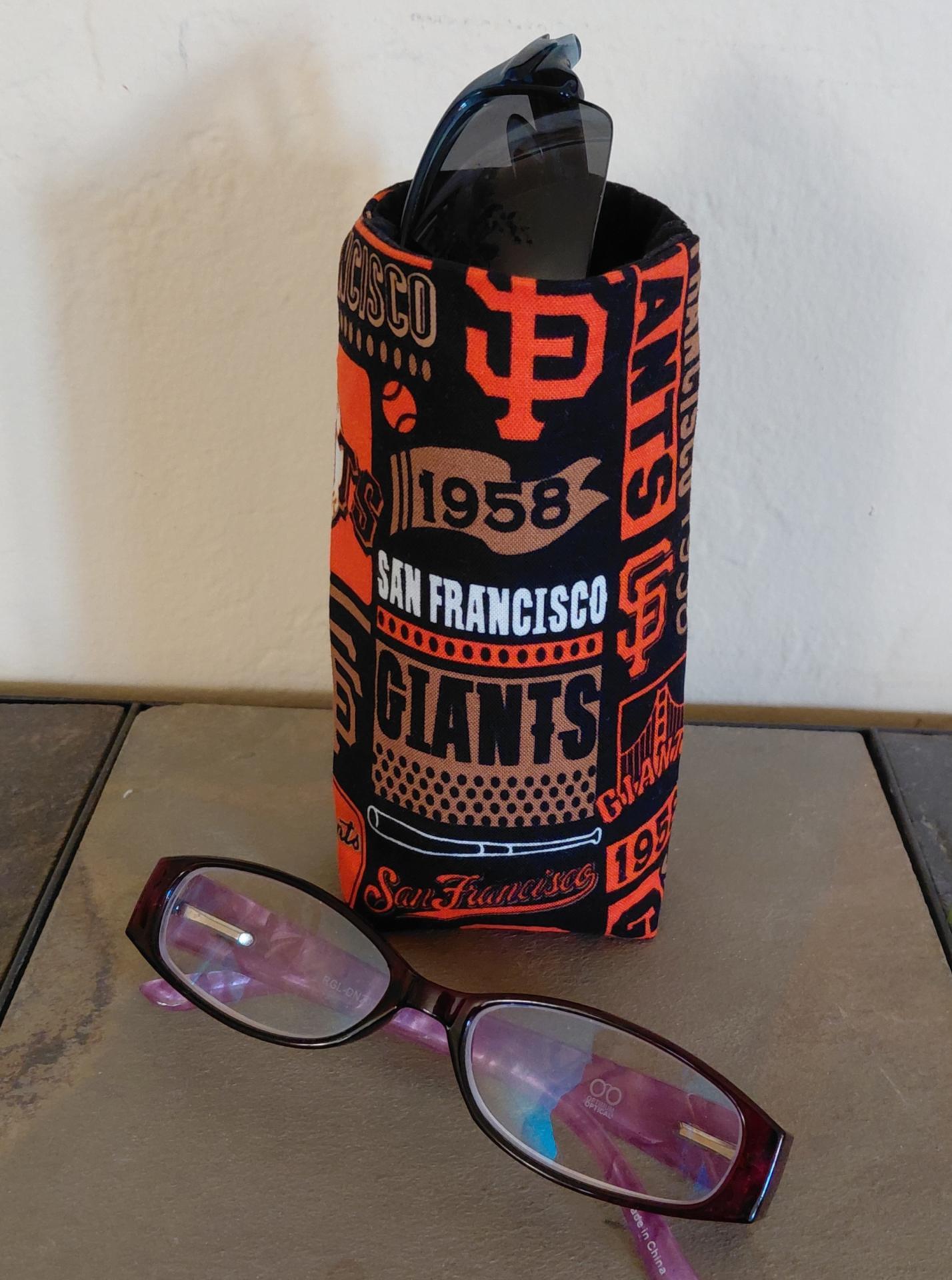 San Francisco Giants Upright Eyeglass Holder, Handmade, Weighted, Glasses Case, Glasses Stand, Eyeglasses Cup, Gift for Giants fan