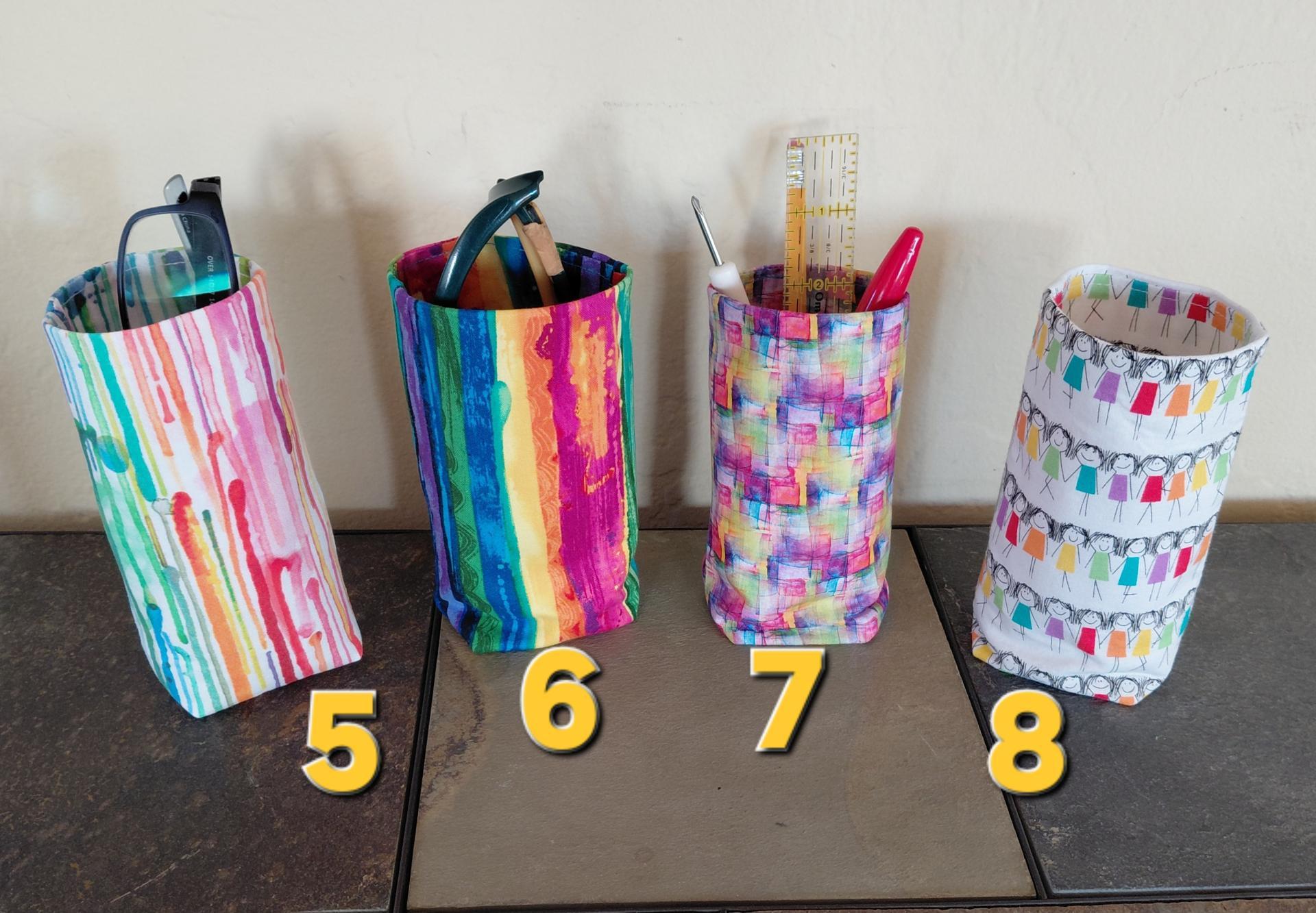 Rainbow Upright Eyeglasses Holder, Bright Colors Glasses Stand, Multicolored Weighted Fabric Eyeglasses Case