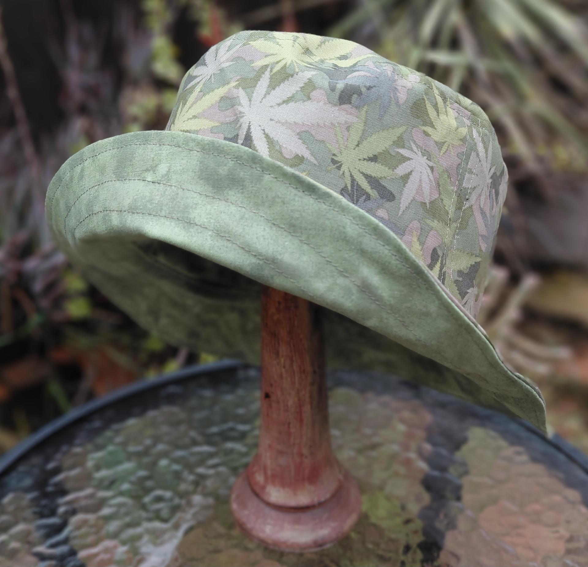 Cannabis Leaves Bucket Hat, Camouflage, Reversible, Sizes up to 4XL, floppy hat, fishing hat, sun hat, beach hat, festival hat
