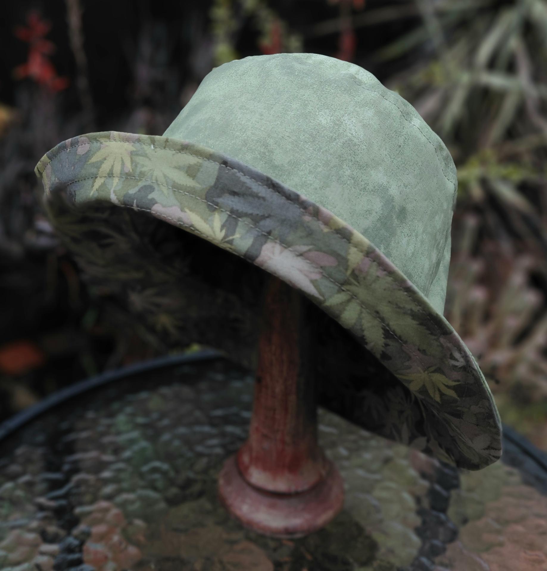 Cannabis Leaves Bucket Hat, Camouflage, Reversible, Sizes up to 4XL, floppy hat, fishing hat, sun hat, beach hat, festival hat