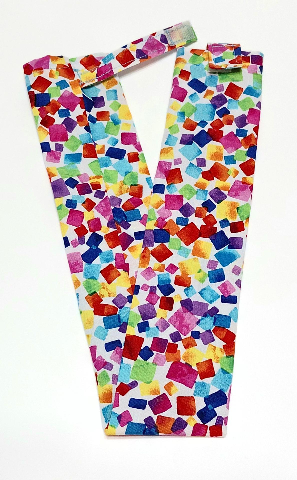 Wide Stethoscope Cover, Bright Multicolor Confetti Print, Stethoscope sleeve for non removable bells, gift for nurse, doctor, veterinarian, student