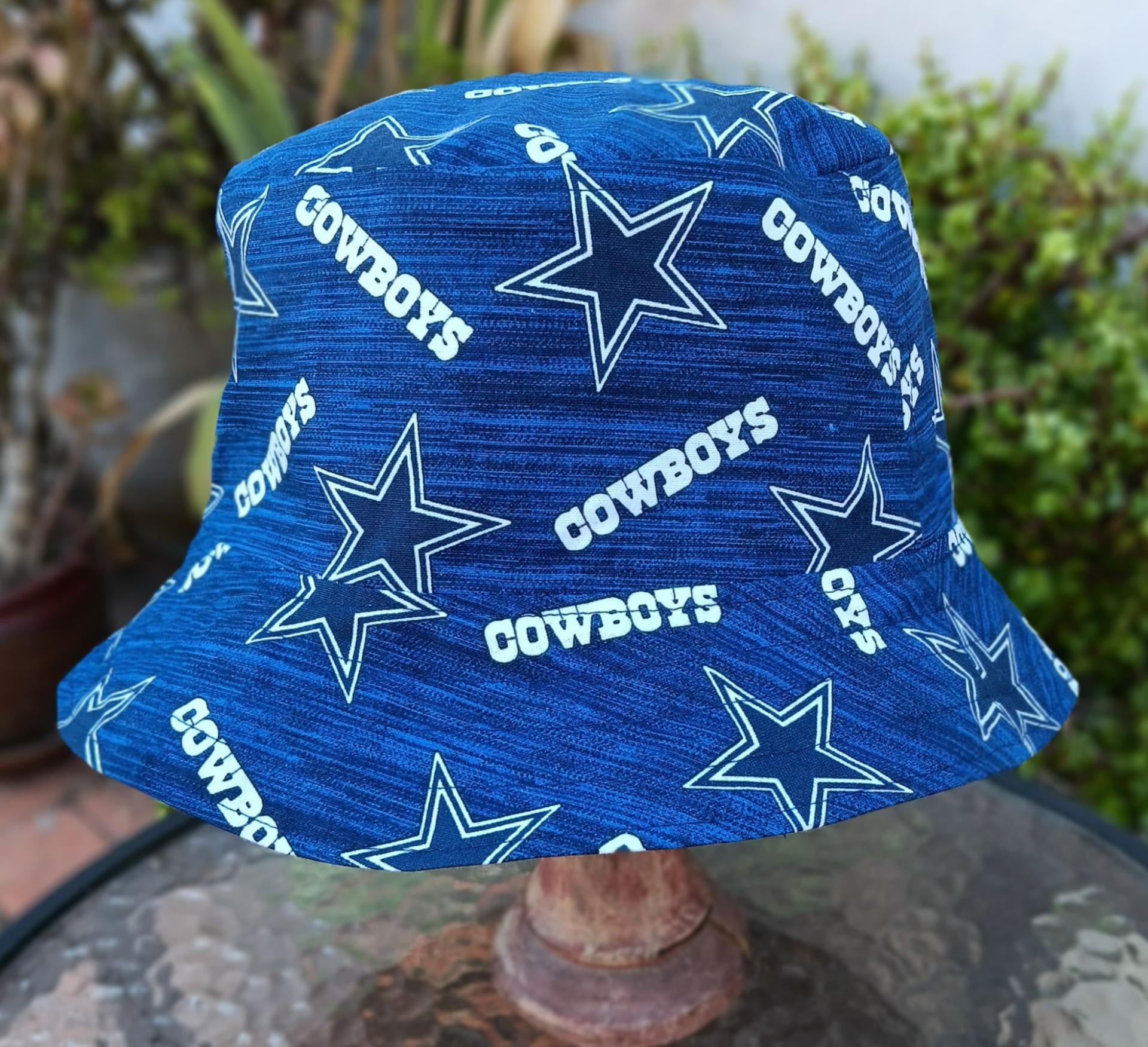 Dallas Cowboys / Texas Rangers Bucket Hat, Handmade, Reversible, Sizes up to 4XL, fishing hat, sun hat, floppy hat, ponytail hat