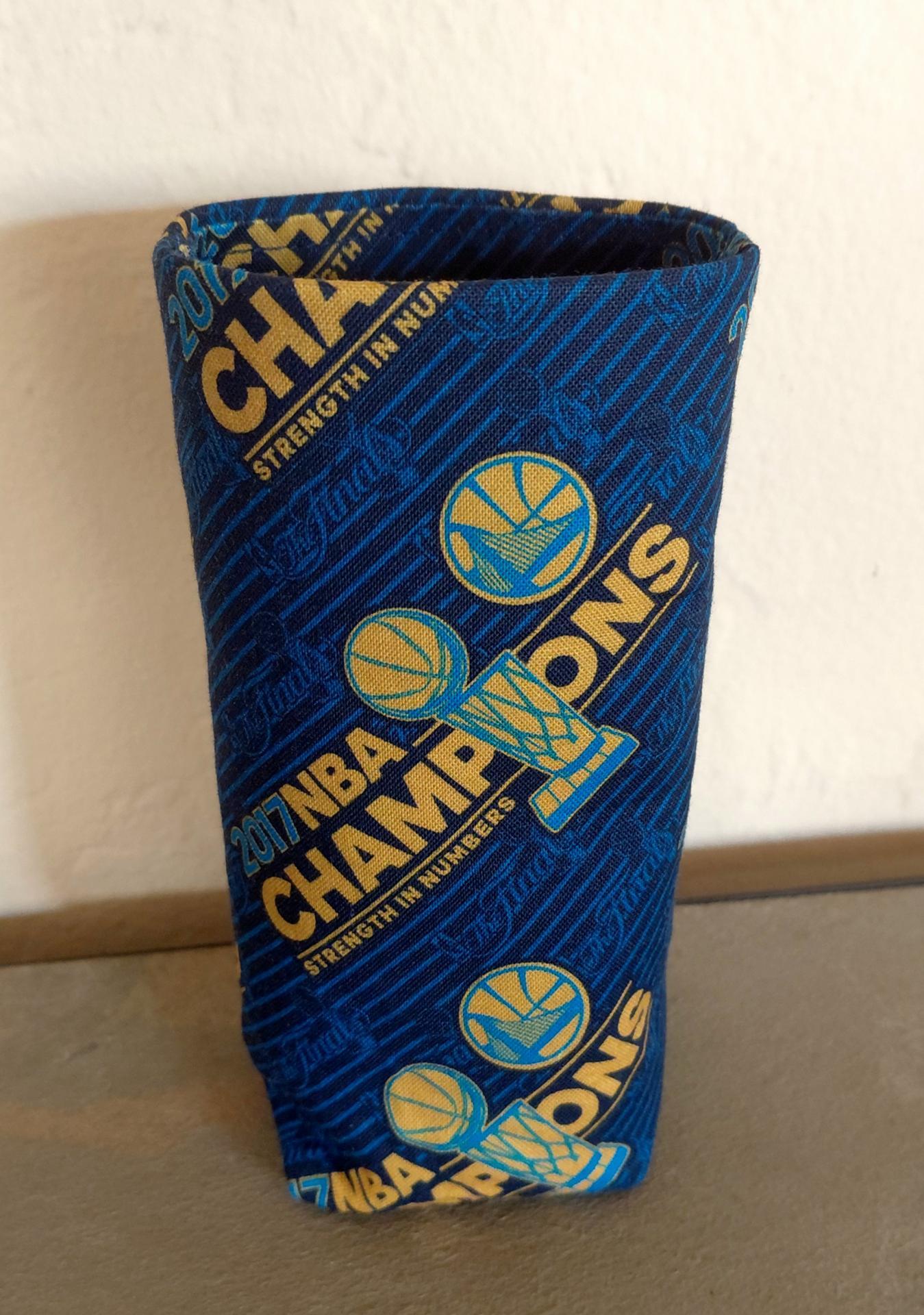 Golden State Warriors Upright Eyeglasses Holder, Handmade, Standing Weighted Glasses Case, Fabric Glasses Stand, GSW Gift