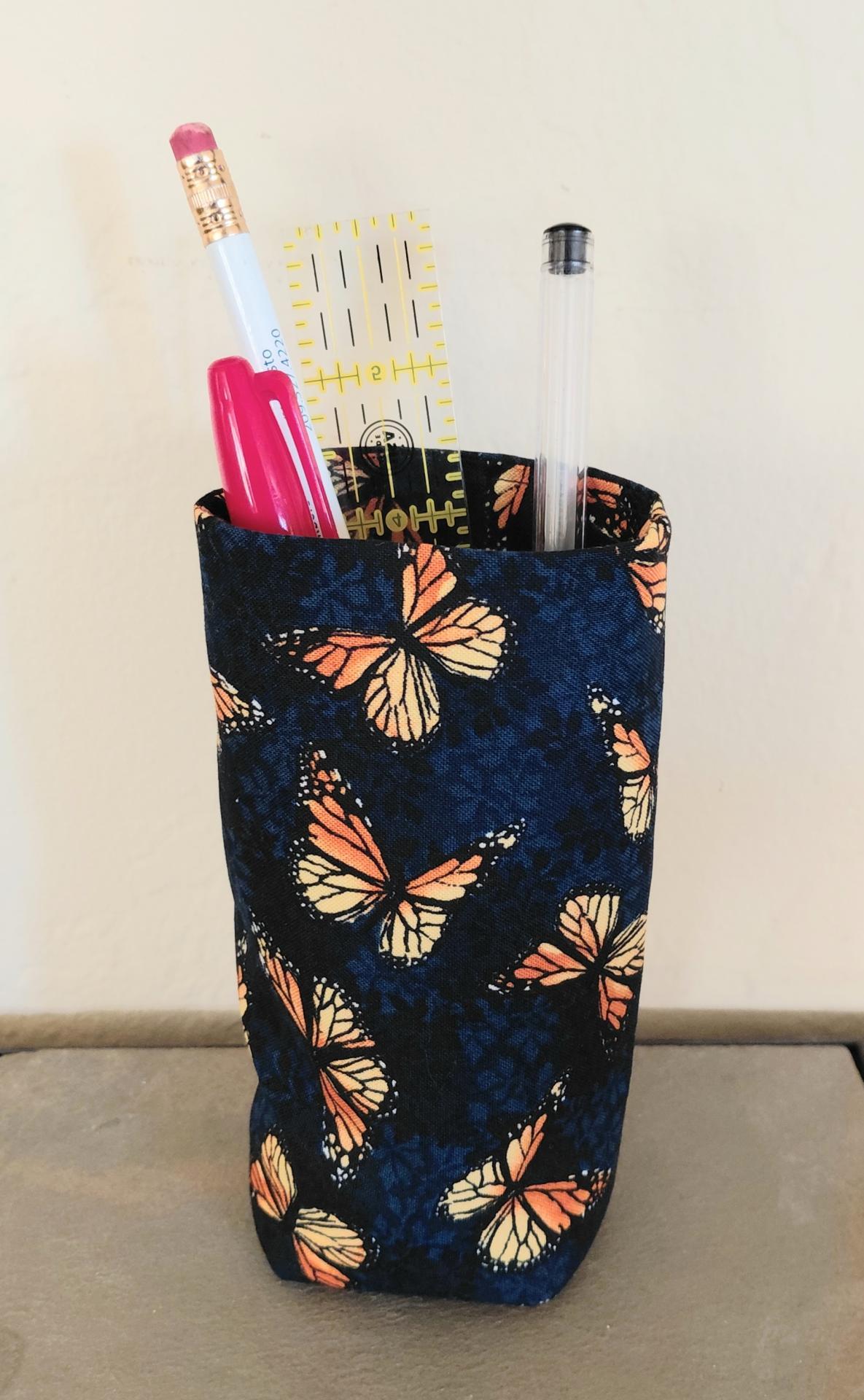 Monarch Butterflies Eyeglass Holders, Glasses Stand, Glasses Holder, Butterfly Lover Gift, Weighted Stand-up Glasses Pouch