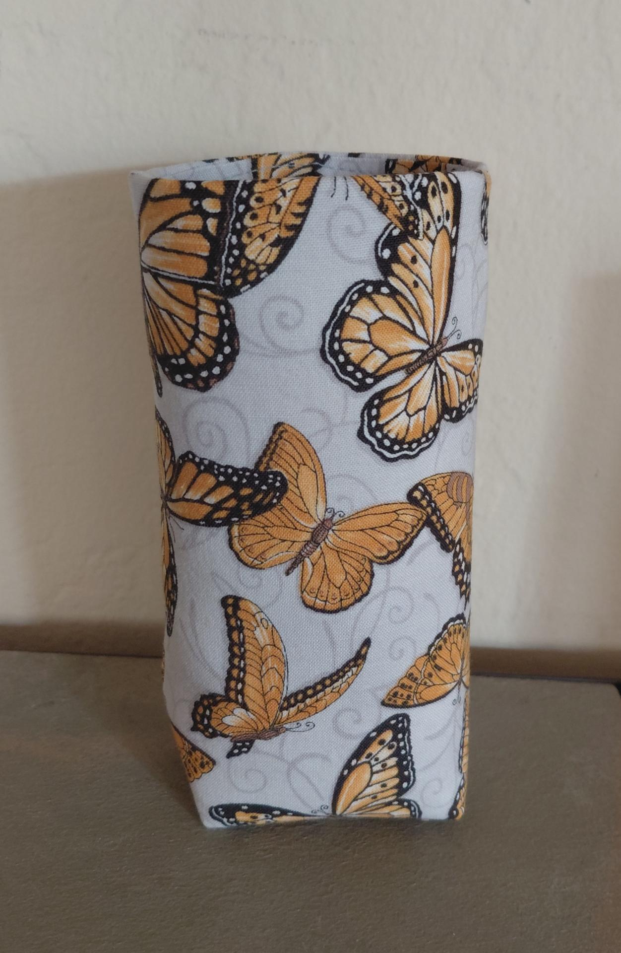 Monarch Eyeglass Holder, Glasses Stand, Eyeglasses Case, Weighted Stand-up Glasses Pouch, Butterfly Lover Gift
