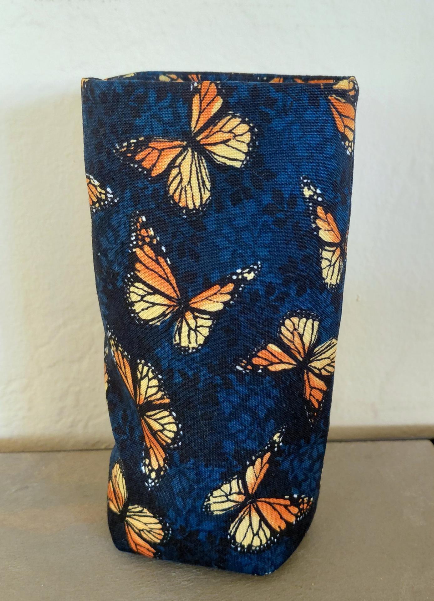 Monarch Butterflies Eyeglass Holders, Glasses Stand, Glasses Holder, Butterfly Lover Gift, Weighted Stand-up Glasses Pouch