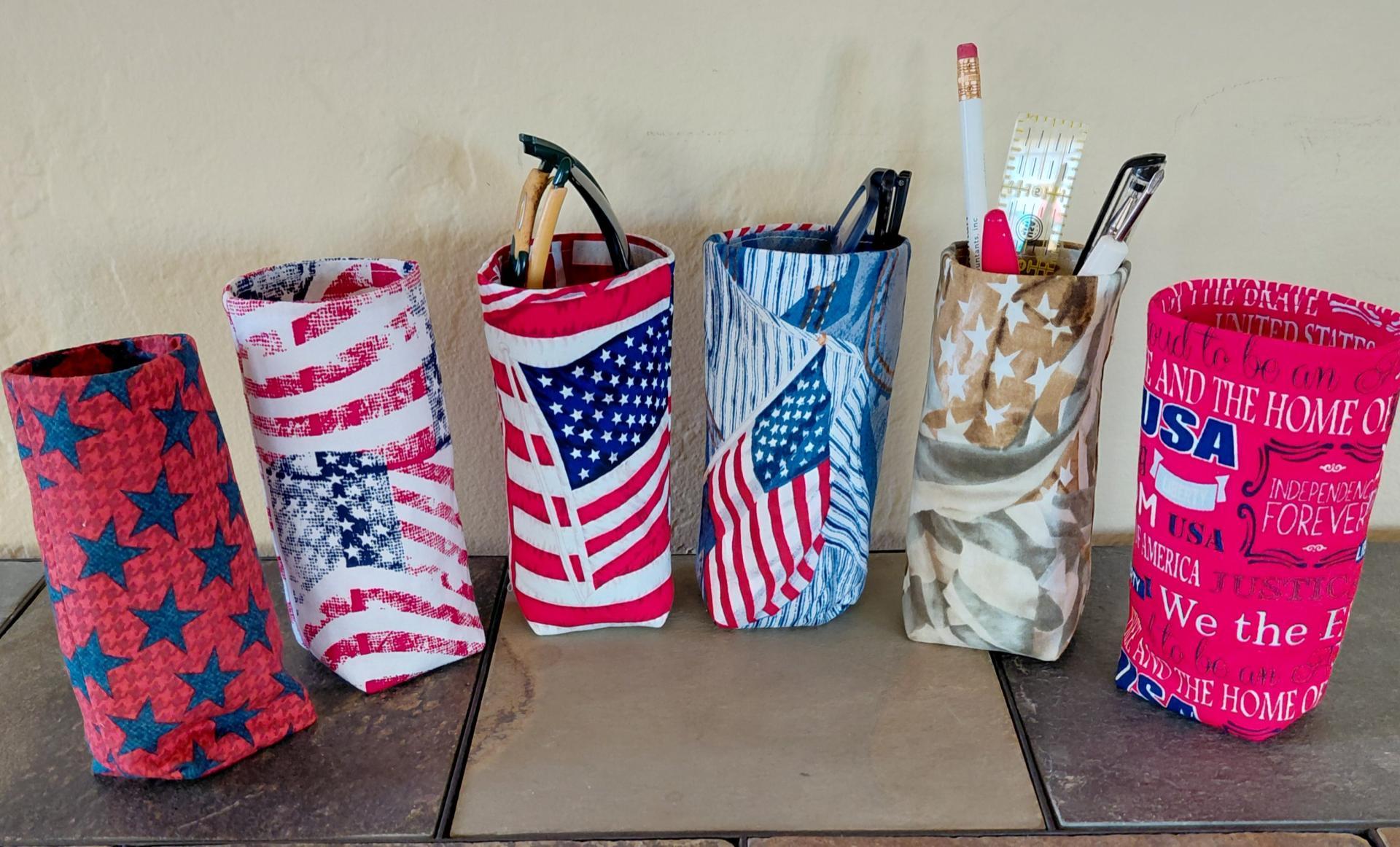 Patriotic Eyeglasses Holder, USA Glasses Stand, July 4th Glasses Holder, Weighted Stand-up Glasses Pouch, Americana, Teachers Gift, Military Gift