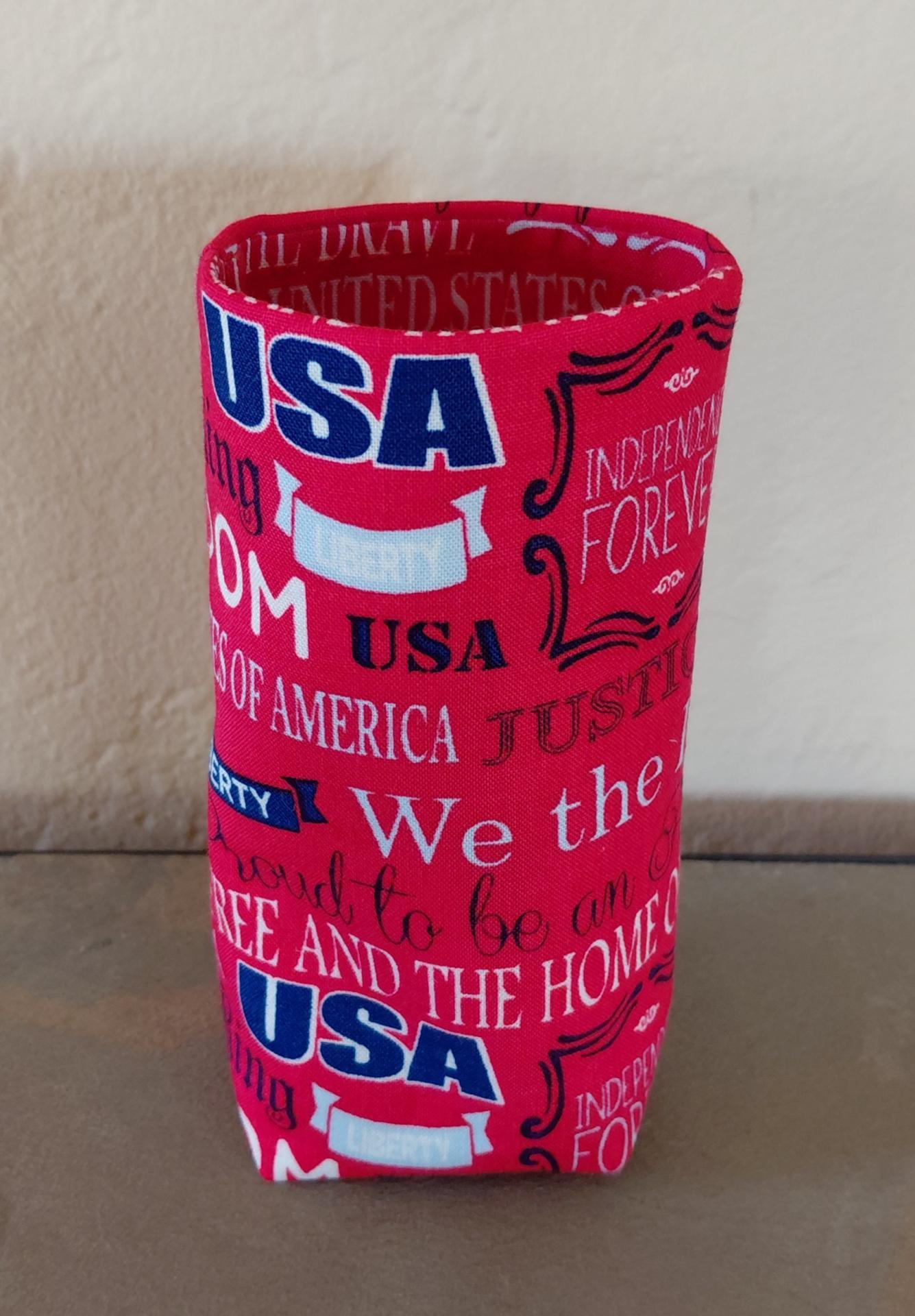 Patriotic Eyeglasses Holder, USA Glasses Stand, July 4th Glasses Holder, Weighted Stand-up Glasses Pouch, Americana, Teachers Gift, Military Gift