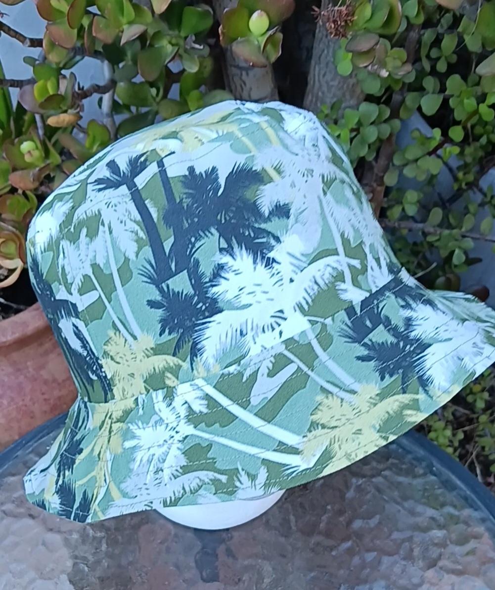Palm Trees Camouflage Bucket Hat, Tropical Bucket Hat, Sizes up to 4XL, floppy hat, fishing hat, sun hat, beach hat, vacation hat, summer hat