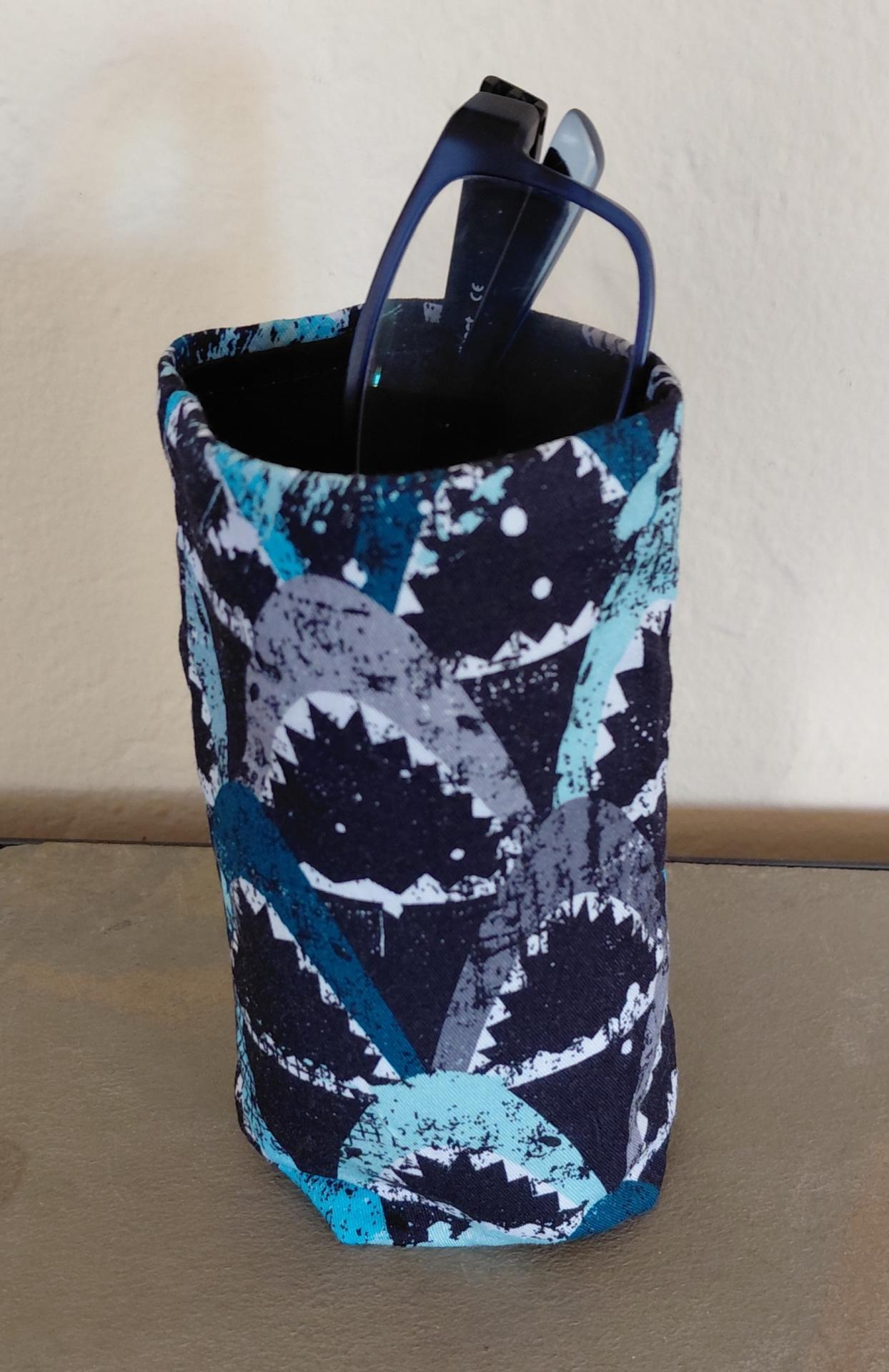 San Jose Sharks Upright Eyeglasses Holder, Handmade, Weighted Glasses Case, Glasses Stand, Eyeglasses Cup, Gift for Sharks fan, Hockey