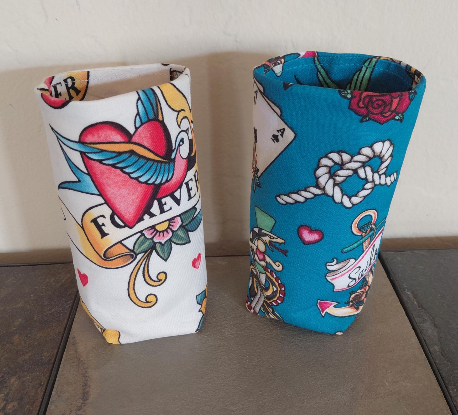 Sailor Tattoo Eyeglasses Holder, Glasses Stand, Glasses Holder, Weighted Stand-up Glasses Pouch, Pinup Style Rockabilly Gift