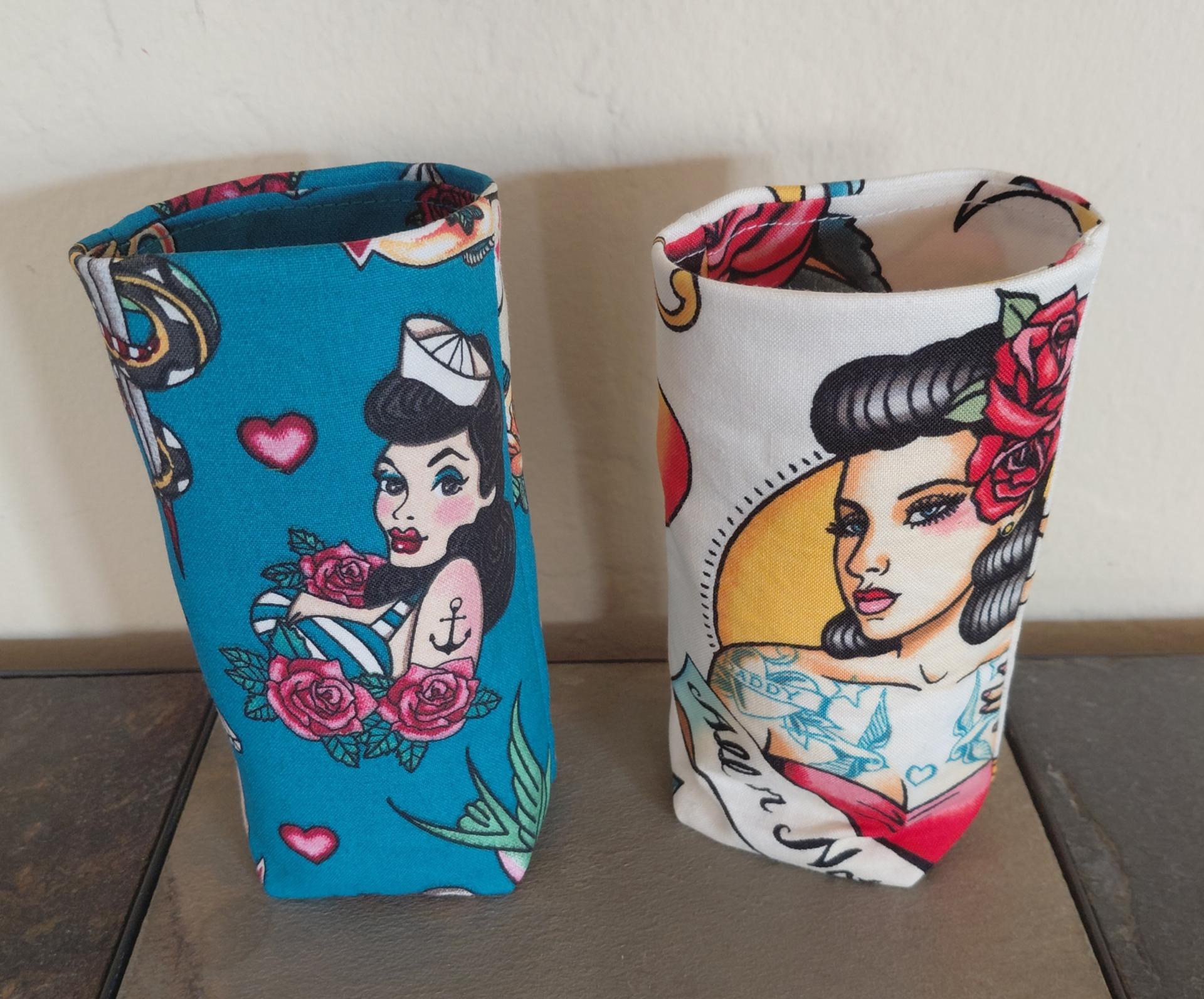 Sailor Tattoo Eyeglasses Holder, Glasses Stand, Glasses Holder, Weighted Stand-up Glasses Pouch, Pinup Style Rockabilly Gift