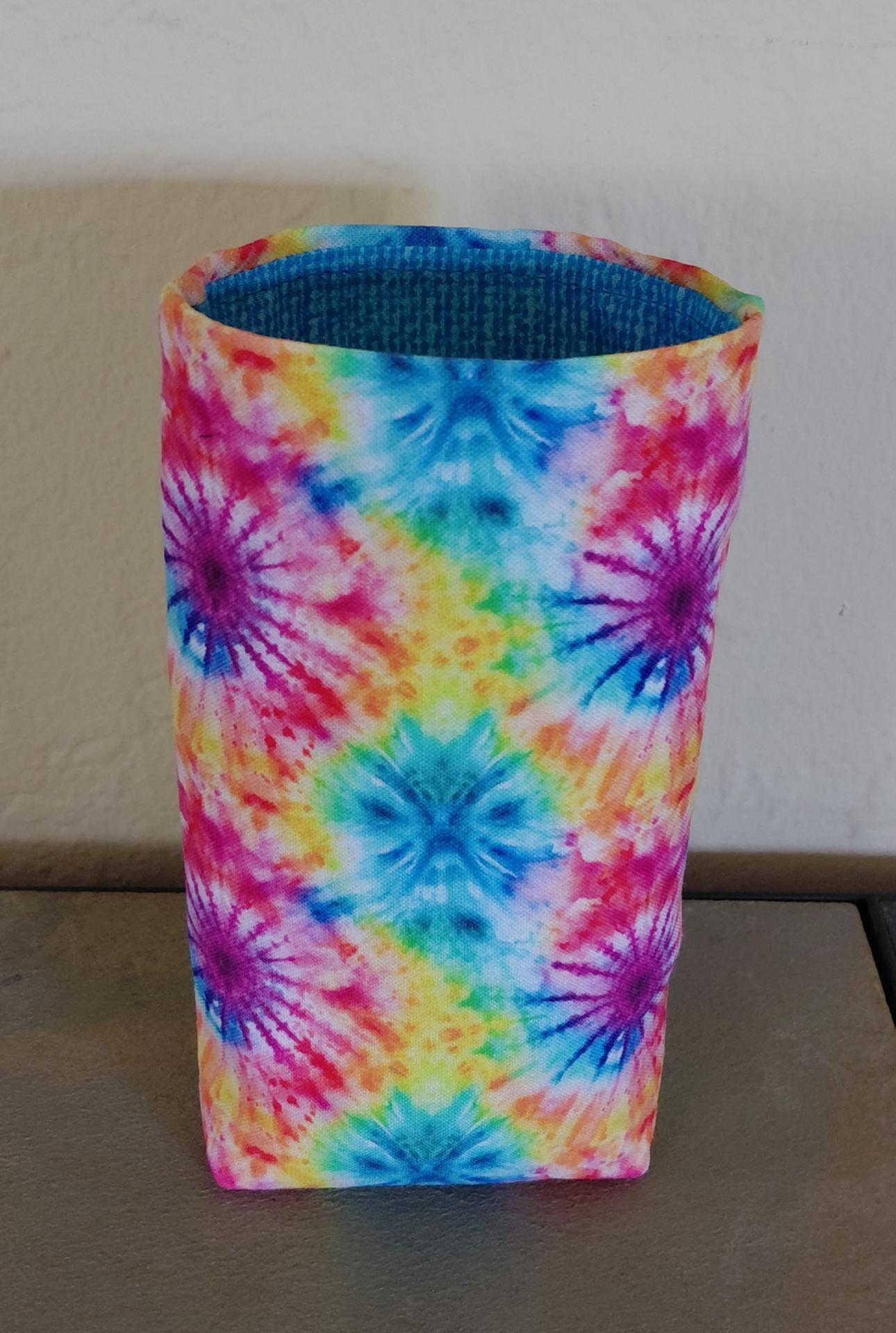 Tie Dye Print Eyeglasses Holder, Multicolored Glasses Stand, Glasses Holder, Mom Gift, Weighted Stand-up Glasses Pouch, Tie Dye Lover Gift
