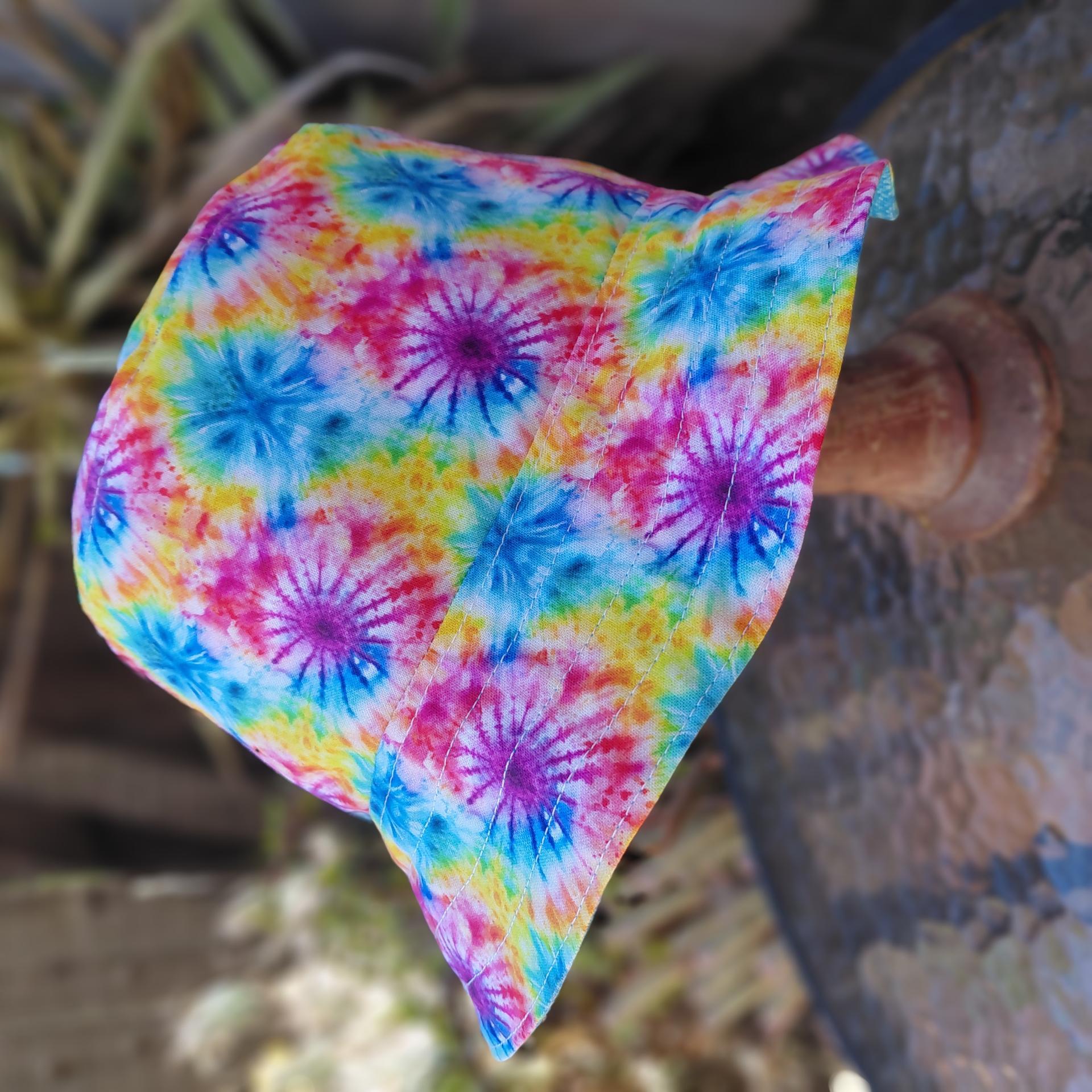 Tie Dye Print Bucket Hat, Multicolor, Reversible, Adult Size Medium, band hat, fishing hat, sun hat