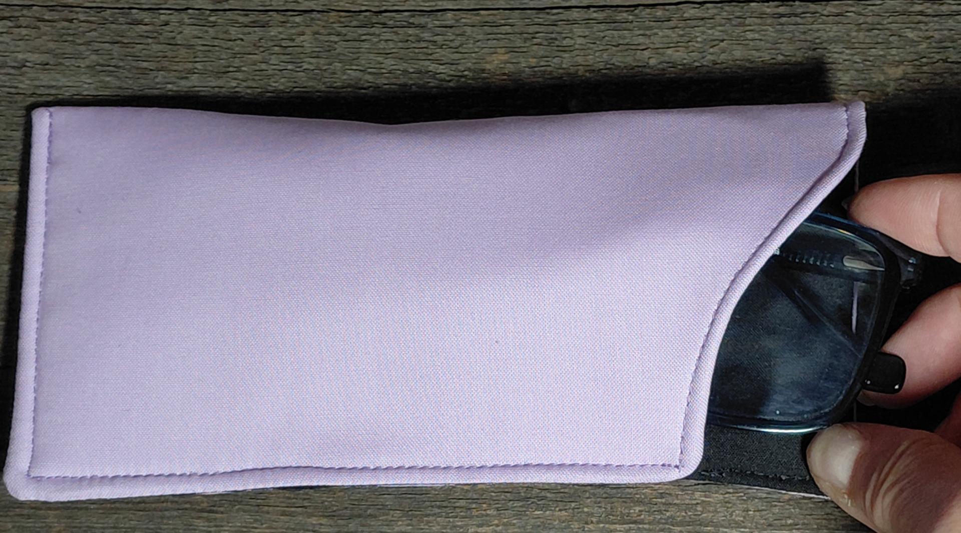 Purple and Black Eyeglass Sleeves, Team Colors Glasses Pouch, Purple and Black Sunglasses Case, Basketball GIft