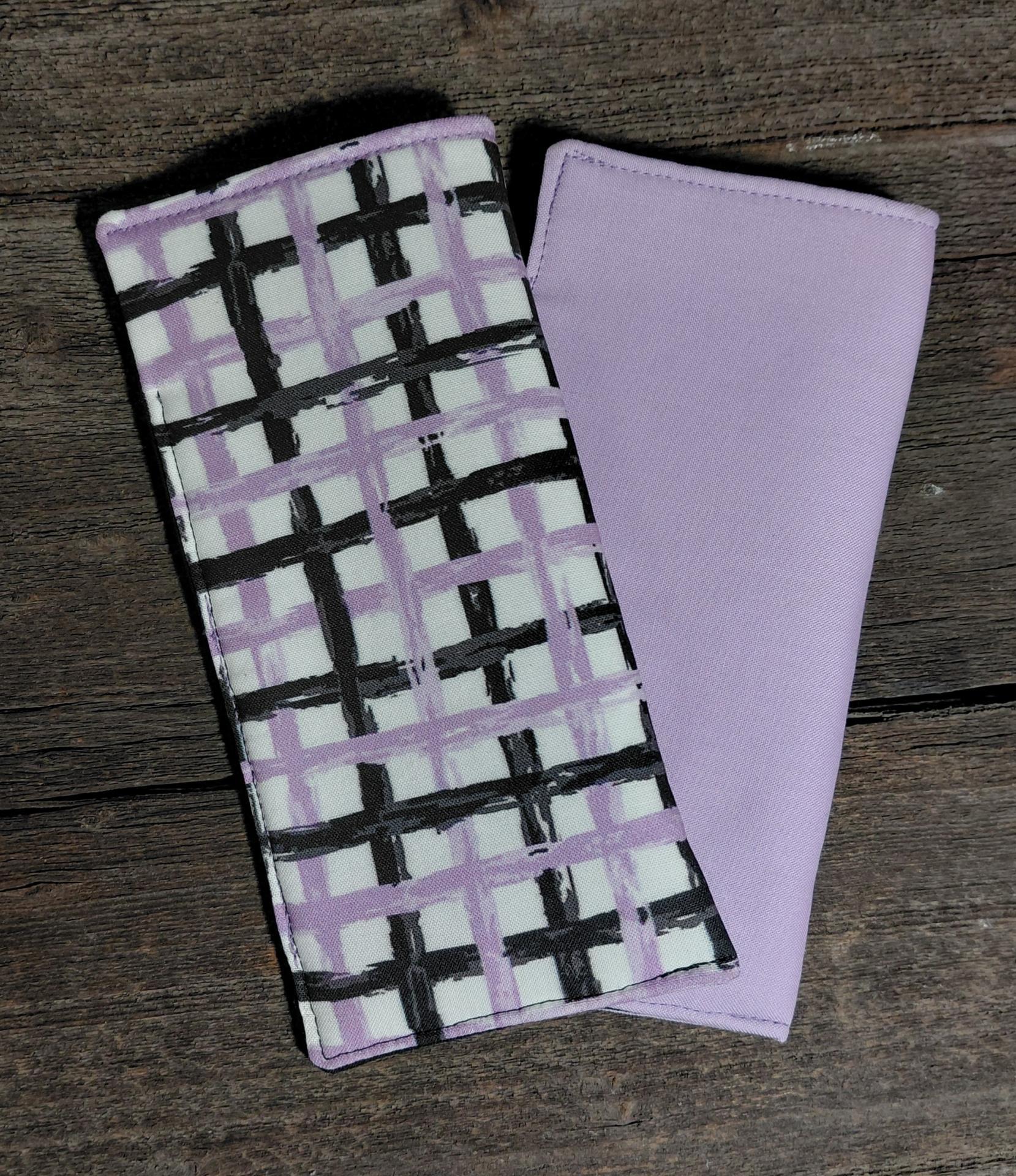 Purple and Black Eyeglass Sleeves, Team Colors Glasses Pouch, Purple and Black Sunglasses Case, Basketball GIft