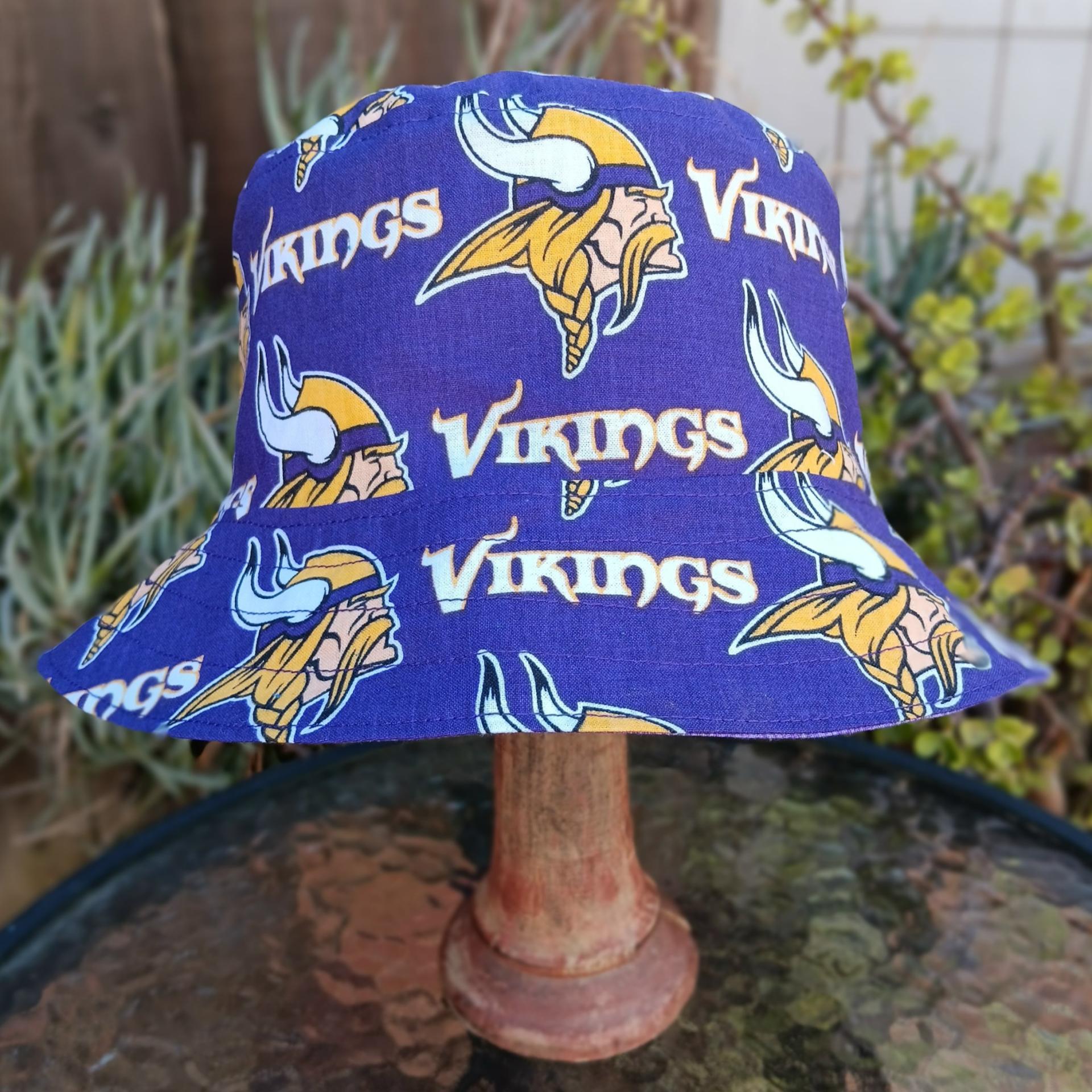 Minnesota Vikings / Twins Bucket Hat, Handmade, Reversible, Sizes up to 4XL, summer hat, fishing hat, sun hat, floppy hat, ponytail hat