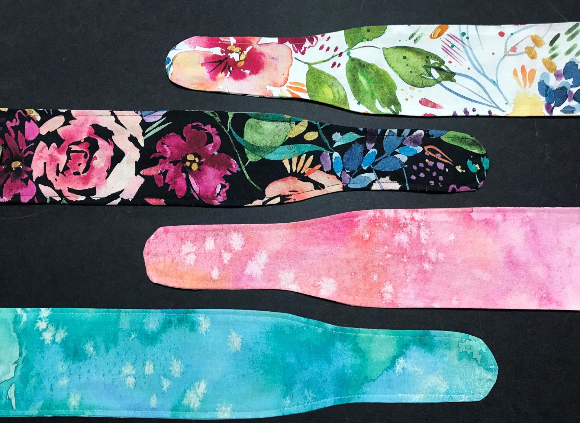 3” Wide Watercolor Floral Headband, self tie, hair wrap, scarf, pin up style, hair tie, retro style, tropical flowers