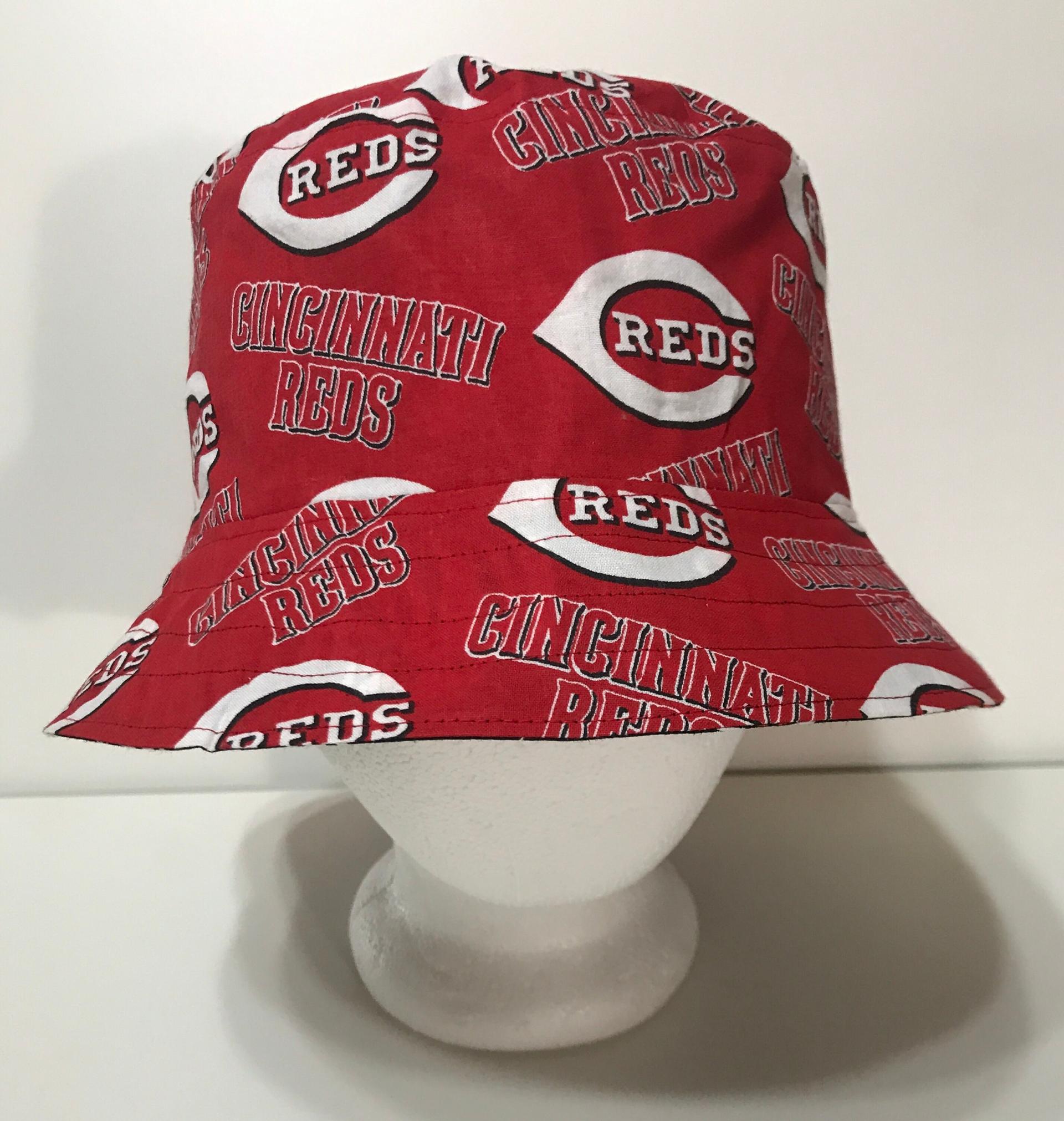 Cincinnati Reds / Bengals Bucket Hat, Handmade, Reversible, Unisex Sizes up to 4XL, Cotton, summer hat, fishing hat, ponytail sun hat, floppy hat