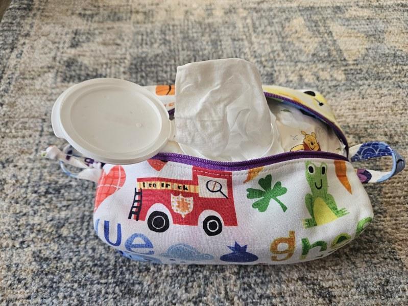 Boxy Zipper Diaper Pouch, Wipes Pouch, Diaper Bag Organizer, Jungle Animals Print, Baby Shower Gift, Gift for  Animal Lover
