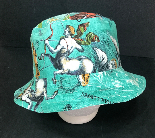 Sagittarius Bucket Hat, Reversible, Zodiac Sign, Astrology Gift, Sizes up to 4XL, Cotton, floppy hat, fishing hat, sun hat, casual hat